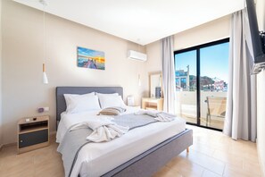 Suite City View | 1 bedroom, in-room safe, blackout drapes, iron/ironing board - Blue Wave Suites - Ixia (Rhodes)