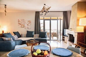 Smart-tv en een open haard