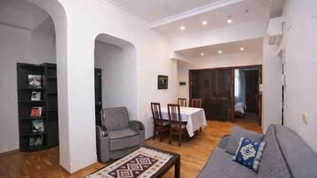 Desk, laptop workspace, blackout curtains, soundproofing