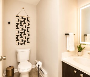 Apartment, 1 Queen-Bett, Küche, Stadtblick (Queen City Views 1) | Badezimmer | Handtücher