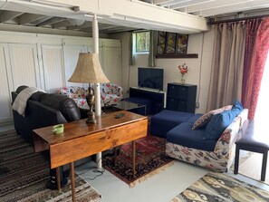 Smart TV, DVD player, books