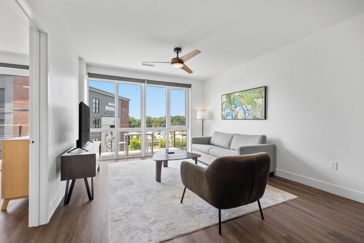 Apartment, 1 Bedroom, Balcony | Living area | 55-inch flat-screen TV with digital channels, Netflix, Hulu