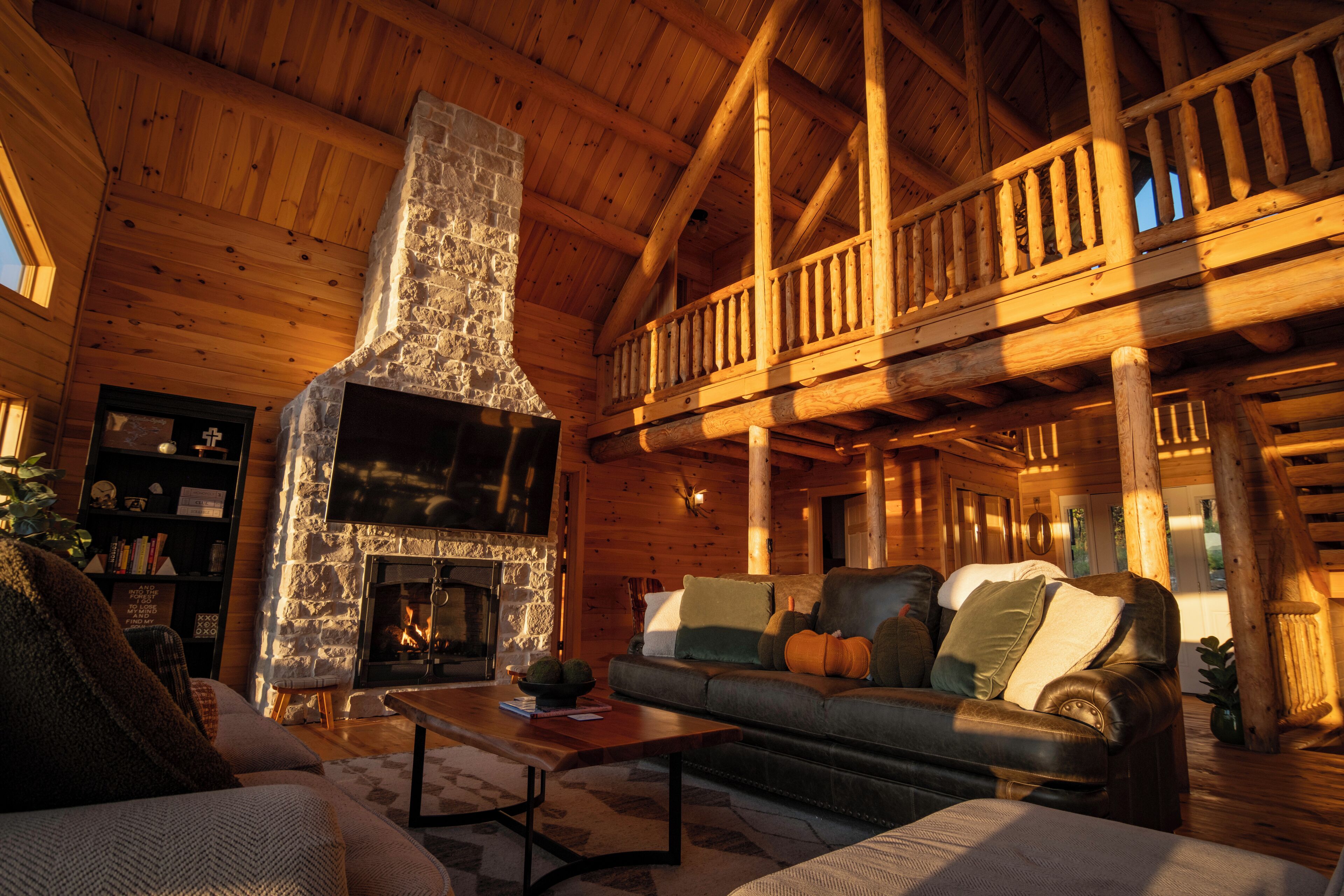 Smart TV, fireplace, video games, foosball