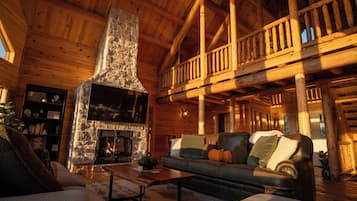 Smart TV, fireplace, video games, foosball