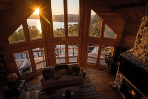 Smart TV, fireplace, video games, foosball