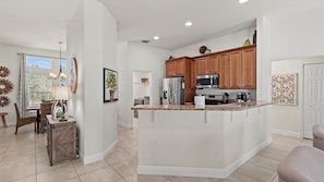 House, Multiple Beds, Pool Access, Pool View (Gem of Jensen Beach) | Private kitchen | Fridge, microwave, oven, stovetop