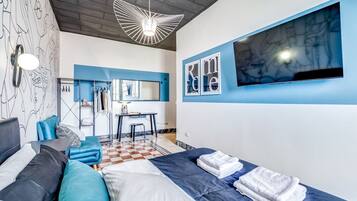 1 Schlafzimmer, BĂŒgeleisen/BĂŒgelbrett, Internetzugang, BettwĂ€sche