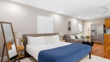 Desk, iron/ironing board, travel crib, WiFi