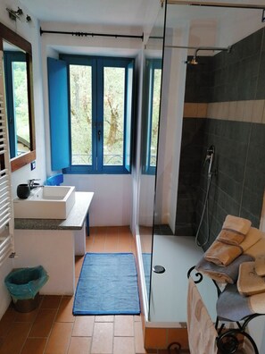Shower, hair dryer, bidet, towels - Beautiful and quiet country house for 9 people in the Ligurian olive groves (Nirasca)
