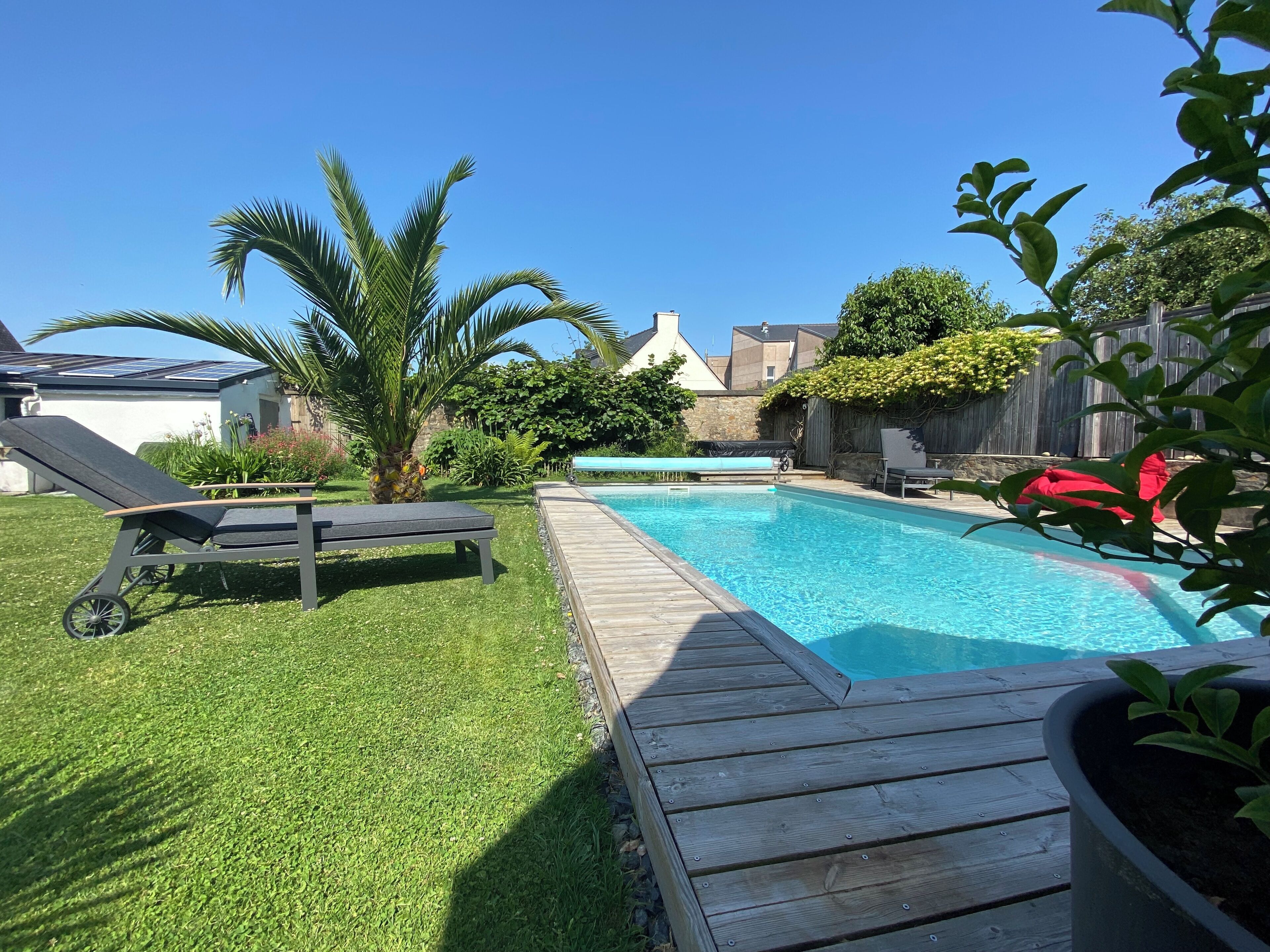 Piscine extérieure, piscine chauffée