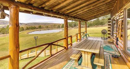 Fish & Hike on 180 Acres! Log Cabin in Almond