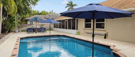 A heated pool