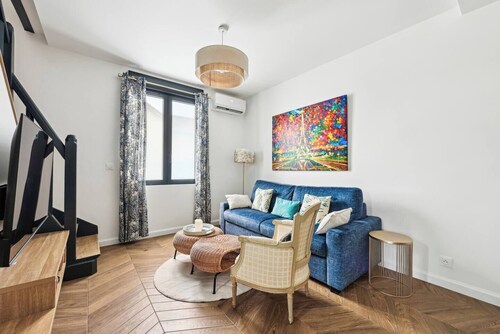 Family home for 8 people, 2 steps from line 14, fully equipped!
