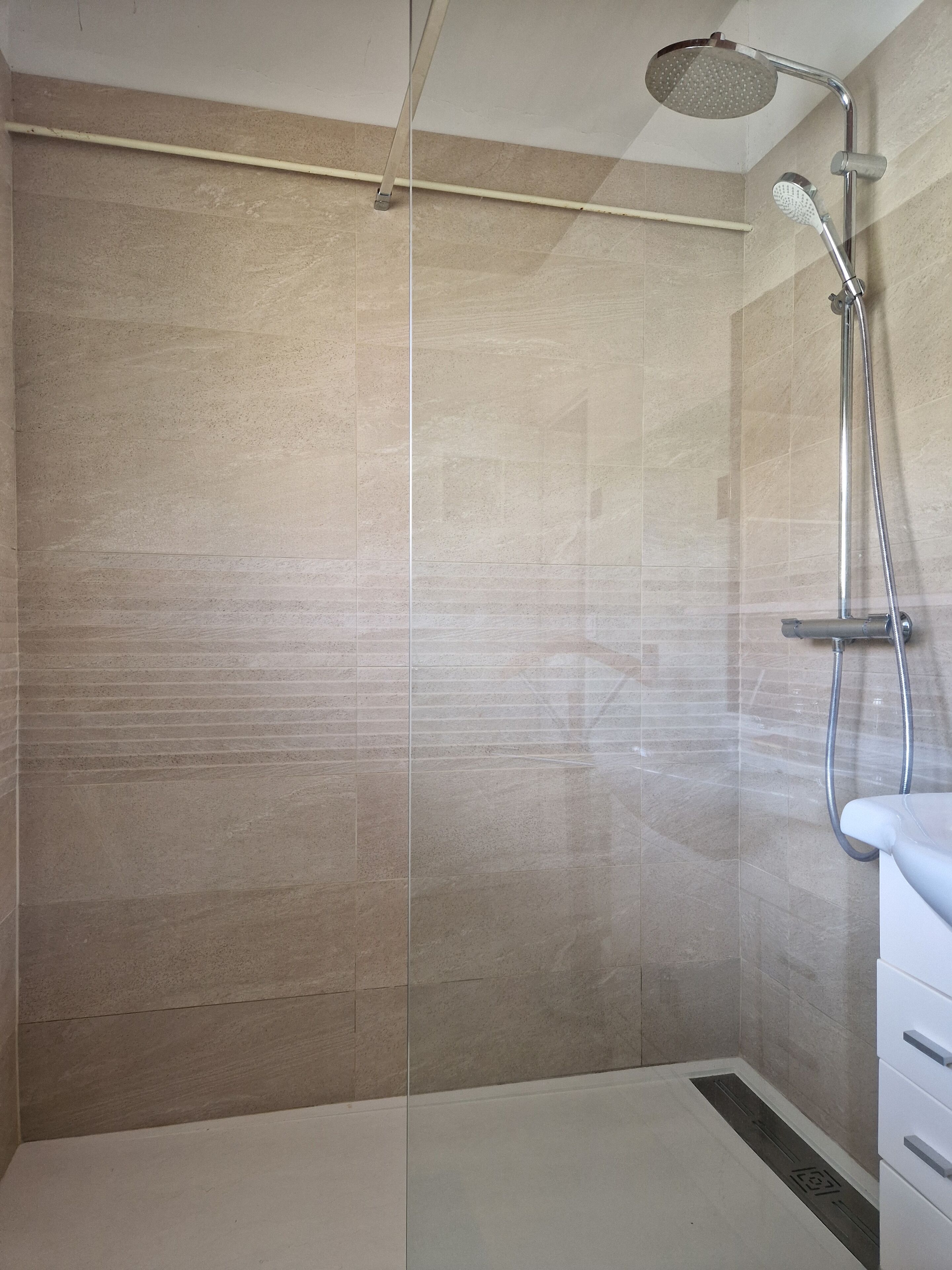 Shower, hair dryer