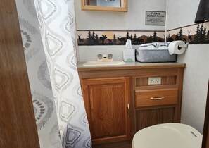 Towels, soap, toilet paper