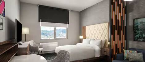 Caja de seguridad en la habitación y escritorio