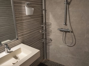 Shower, hair dryer