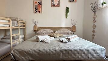 2 bedrooms, desk, soundproofing, iron/ironing board