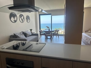 Standard Apartment, 1 Bedroom, Balcony, Partial Sea View | Private kitchen | Microwave, stovetop, coffee/tea maker, cookware/dishes/utensils