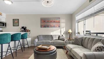 Télévision, cheminée, livres