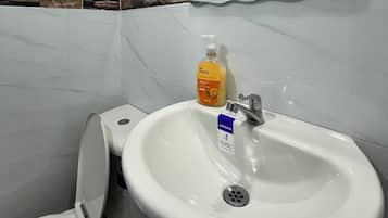 Towels, soap, toilet paper