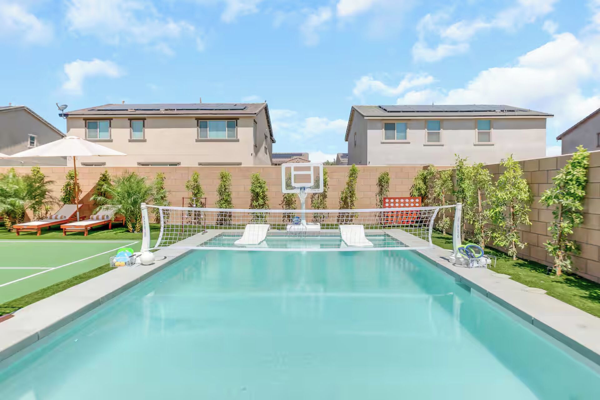 Piscine extérieure, piscine chauffée