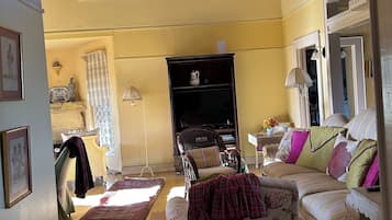 Smart TV, fireplace, computer monitors