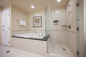 Dusche, Whirlpool, Haartrockner, Handtücher