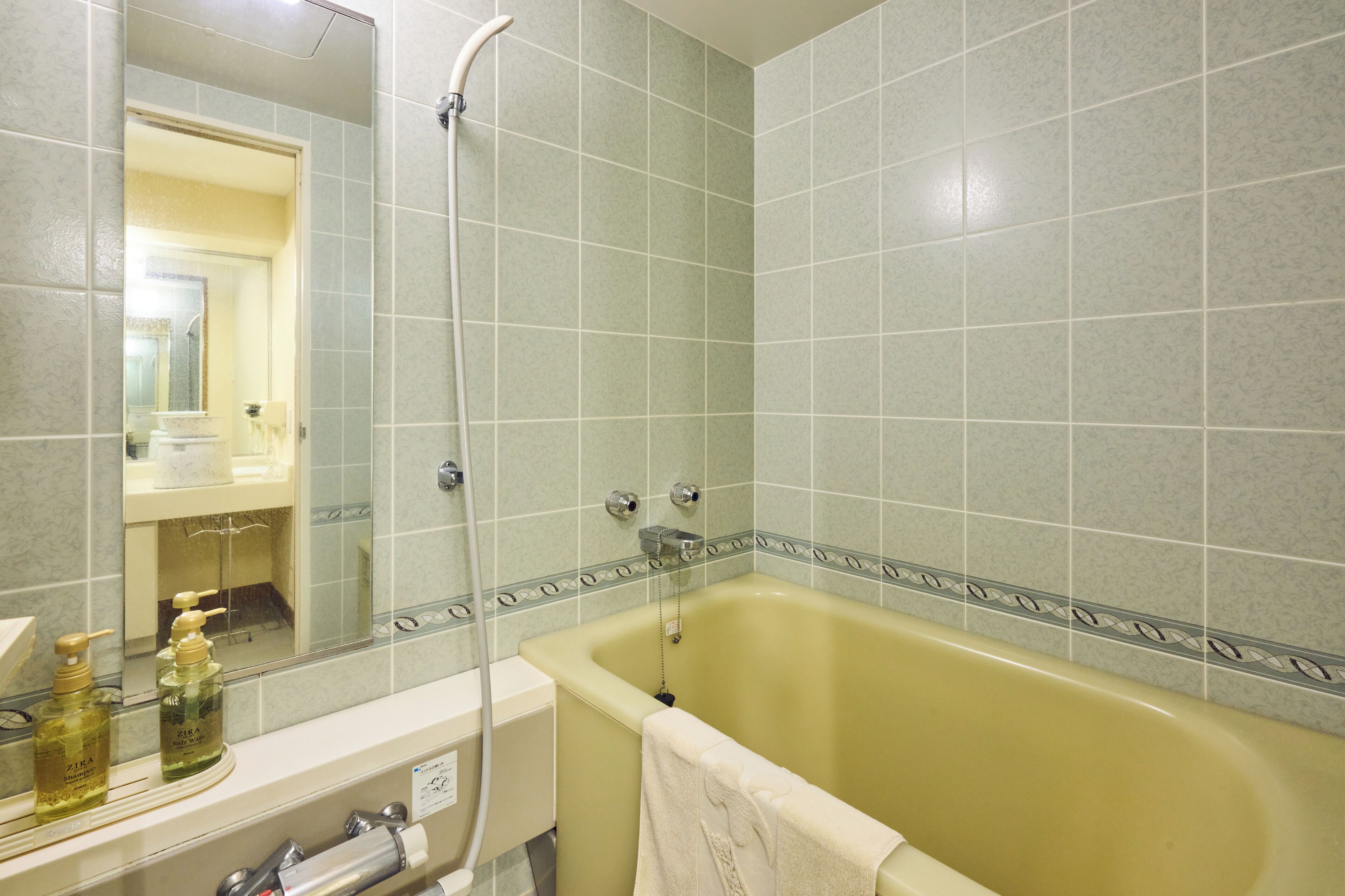 Ensemble douche/baignoire, articles de toilette gratuits, sèche-cheveux
