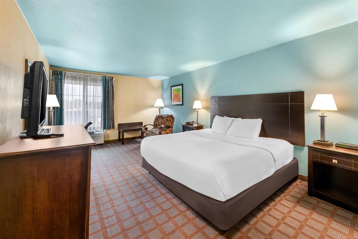 Habitación, 1 cama King size | Caja de seguridad en la habitación y espacio para trabajar con laptop