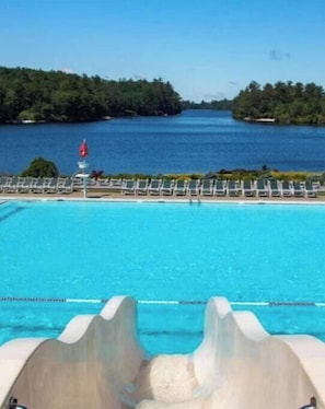 Pool - Peaceful Two-Story Lake Naomi Home, Modern Design in Timber Trails + Lake Access (Pocono Pines)