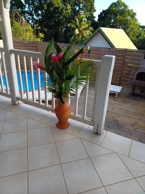 Terrace/patio - Bungalows Corail, F3 with private pool in Sainte Luce, Martinique (STE LUCE)