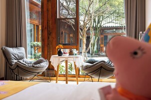 Family Loft, Courtyard View | Premium bedding, down comforters, desk, laptop workspace