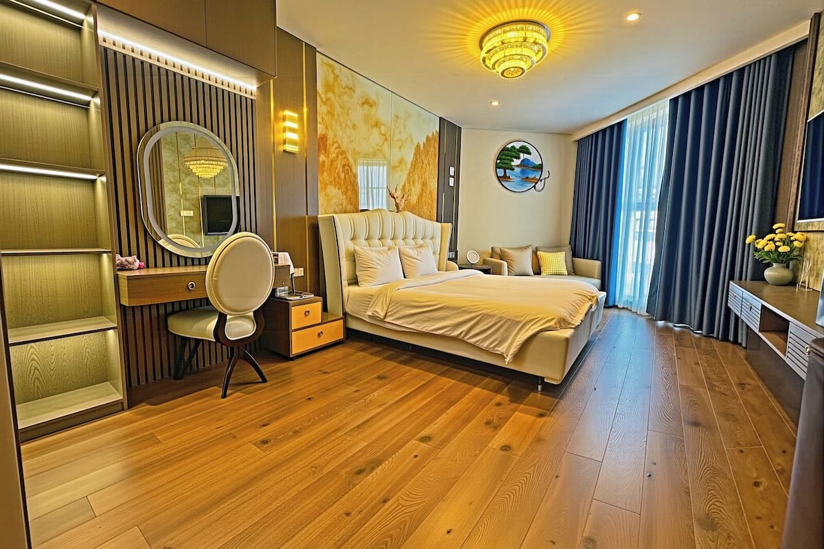 Studio Executive - 1 sovrum - havsutsikt | Värdeförvaringsskåp på rummet, skrivbord och mörkläggningsgardiner