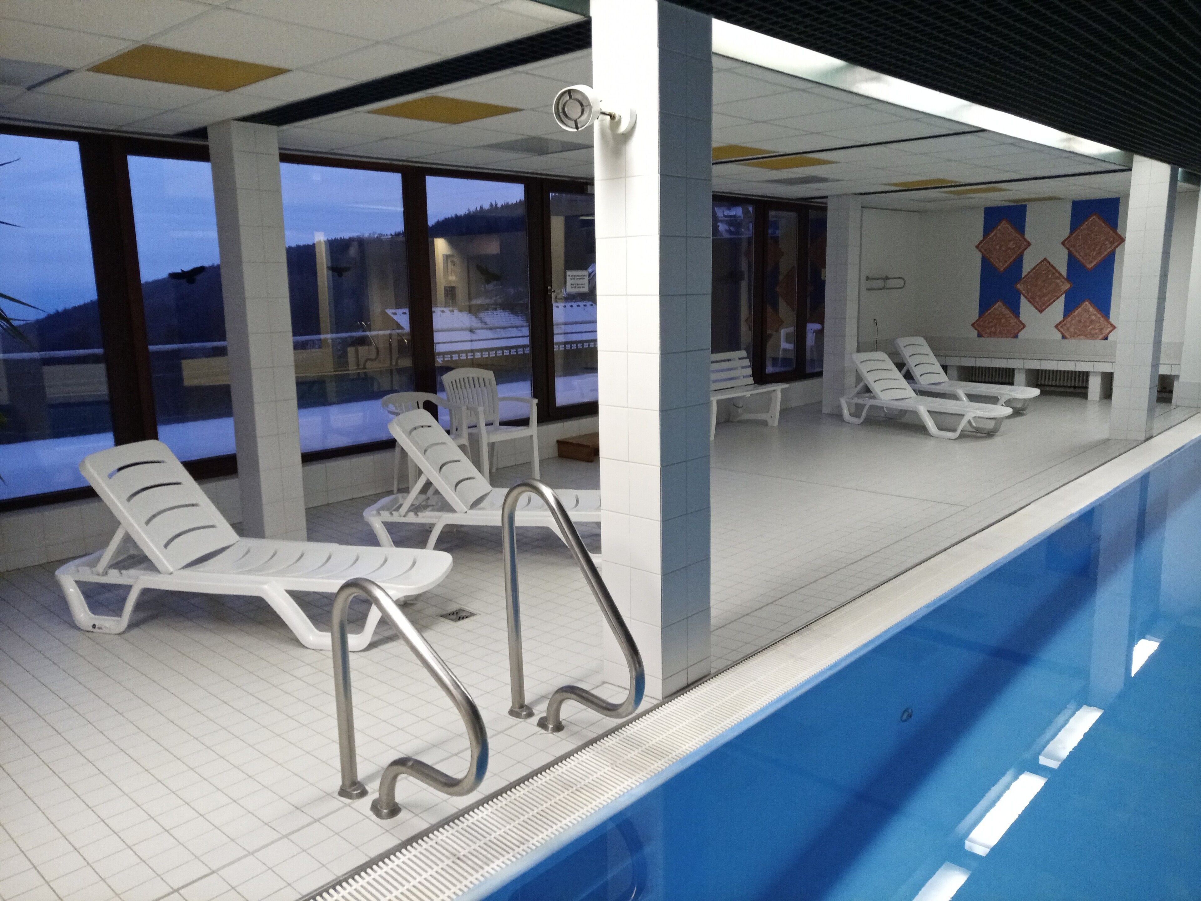 Indoor pool, a heated pool