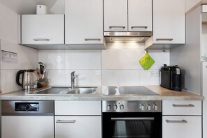 Fridge, oven, stovetop, dishwasher