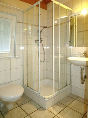Shower, hair dryer