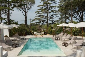 A heated pool