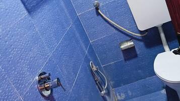 Shower, towels, soap