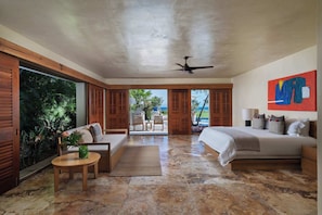 4 bedrooms, in-room safe, desk, iron/ironing board - Villa El Jardin: 4BR Luxury Villa, Staff & Golf Cart (Punta Mita)