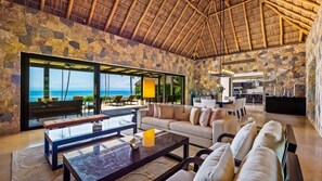 Smart TV, video games, DVD player, foosball