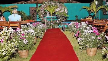 Außenbereich für Bankette