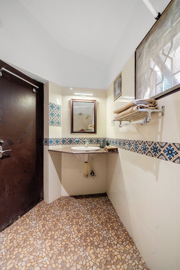 Regadera, secadora de cabello, bidet, toallas 