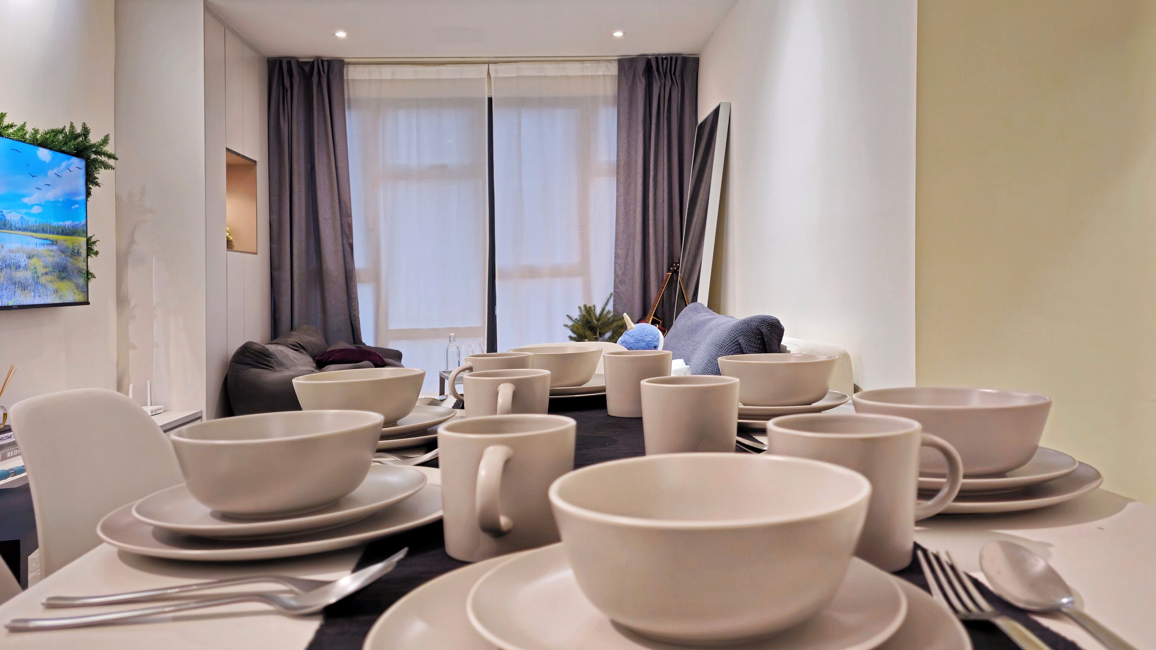 Deluxe-huoneisto, 3 makuuhuonetta, tupakointi kielletty, näköala uima-altaalle | Ruokasali