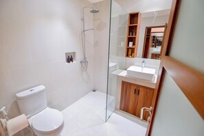Deluxe Room, 1 Double Bed | Bathroom | Shower, rainfall showerhead, free toiletries, hair dryer