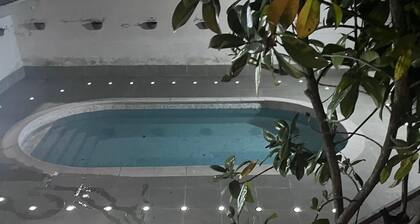 Elegant villa of the leaves garden swimming pool whirlpool shower sauna.