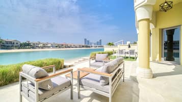 Exclusive Villa, 5 Bedrooms, Private Pool, Beach View | Terrace/patio