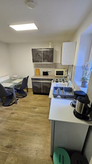 Fridge, microwave, oven, stovetop - Apartment "Lucky Star" (Dürrwangen)