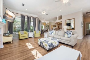 TV, fireplace, stereo, offices