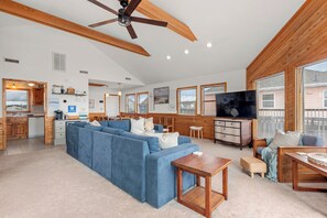 Smart TV, DVD player - Ruff Waves Retreat: Oceanside Cottage w/ Luggage Lift & Private Spa; Pets OK! (Kill Devil Hills)